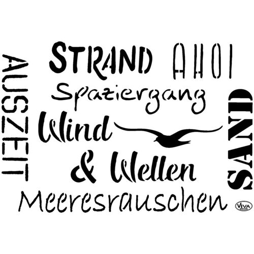 Viva Decor Schablone "Maritime Wörter", DIN A4