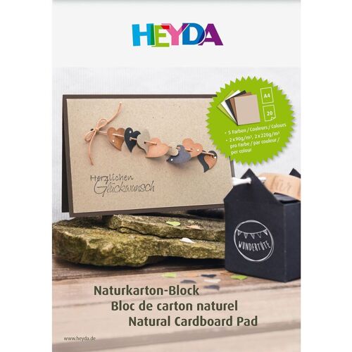 Heyda Naturkarton Block - DIN A4