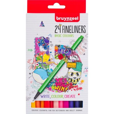 Bruynzeel Fineliner-Set 24 Farben Bruynzeel Fineliner-Set 24 Farben