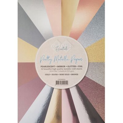 FINDit - Metallic-Glitzerpapier-Mix - A4 - 32 Blatt - Paper FINDit - Metallic-Glitzerpapier-Mix - A4 - 32 Blatt - Paper