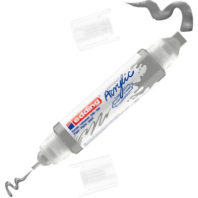edding 5400 Acrylic "Acryl 3D - Double Liner" - Silber edding 5400 Acrylic "Acryl 3D - Double Liner" - Silber