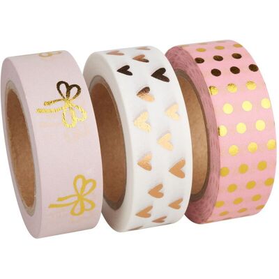 Rayher Washi Tape Set "Rose/Gold Foil" Rayher Washi Tape Set "Rose/Gold Foil"