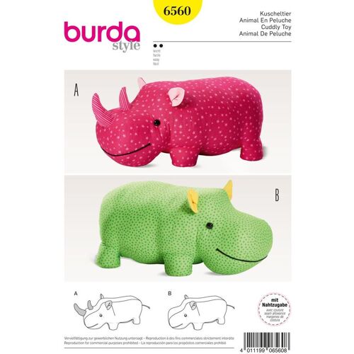 burda style Burda Schnittmuster Nr. 6560 "Kuscheltier Nashorn"