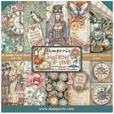 Stamperia Scrapbook-Block "Gardens of Time" Stamperia Scrapbook-Block "Gardens of Time"