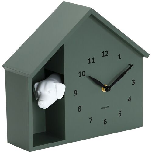 KARLSSON Wanduhr PEEKING DOGGY, Kunststoff