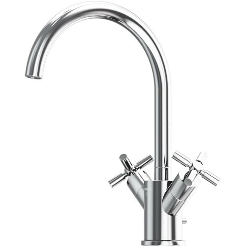 Zurbrüggen Waschtisch-Zweigriffarmatur 250, Messing verchromt