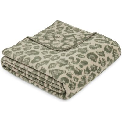 s.Oliver Khaki Leopard Jacquard-Decke - Wohndecke s.Oliver Khaki Leopard Jacquard-Decke - Wohndecke