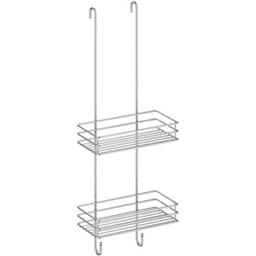 Beslagsboden Duschkorb inkl. Duschabzieher, Edelstahl - Weiß