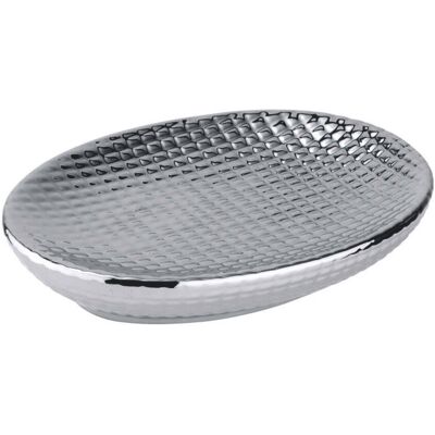 WENKO Dakar Seifenschale - Keramik, Silber WENKO Dakar Seifenschale - Keramik, Silber