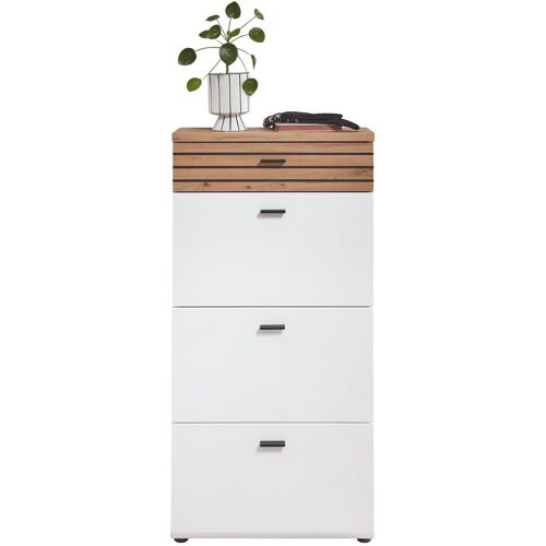 Novel Schuhschrank schmal FRESNO, MDF - Weiß