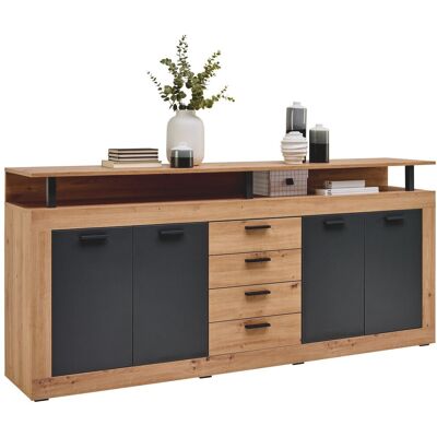 XORA XL-Sideboard MILA, Eiche Artisan, Melamin - Eiche Artisan XORA XL-Sideboard MILA, Eiche Artisan, Melamin - Eiche Artisan