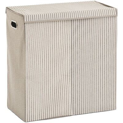 Zeller Present Wäschesammler 2-Fächer STRIPES, beige, Polyproplyen - beige Zeller Present Wäschesammler 2-Fächer STRIPES, beige, Polyproplyen - beige