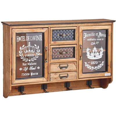Ambia Home Wandvitrine - Natürliche Kiefer - 70,5x46x17 cm Ambia Home Wandvitrine - Natürliche Kiefer - 70,5x46x17 cm