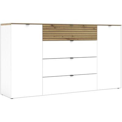 Voleo Sideboard DIANA, Holznachbildung - Weiß Voleo Sideboard DIANA, Holznachbildung - Weiß