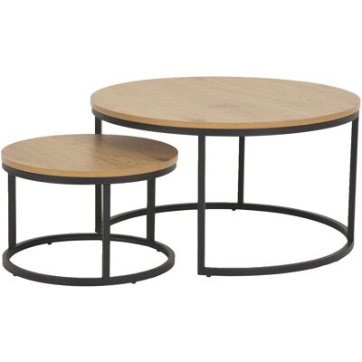 Z2 Couchtisch 2er-Set SPIRO, wildeiche, Holznachbildung - wildeiche Z2 Couchtisch 2er-Set SPIRO, wildeiche, Holznachbildung - wildeiche