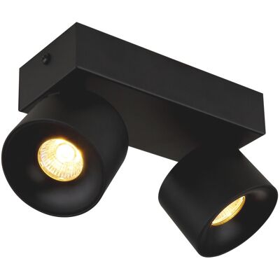 GLOBO LIGHTING LED Deckenstrahler RAE - 2-flammig, schwarz, Ø 7,2cm GLOBO LIGHTING LED Deckenstrahler RAE - 2-flammig, schwarz, Ø 7,2cm