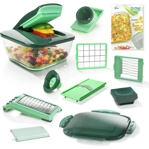 Genius Nicer Dicer Chef 16-tlg., Kunststoff - Grün