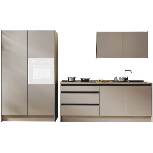 Yourkitchen Küchenblock 335 TROJA, Kaschmir, Holznachbildung - Kaschmir