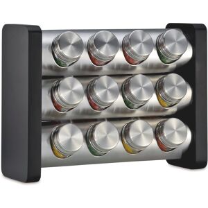 KÜCHENPROFI Gewürzständer inkl. 12 Gläser, schwarz, Edelstahl - schwarz KÜCHENPROFI Gewürzständer inkl. 12 Gläser, schwarz, Edelstahl - schwarz