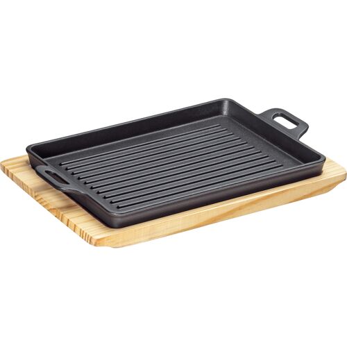 KÜCHENPROFI Grillplatte BBQ, schwarz, Gusseisen - schwarz