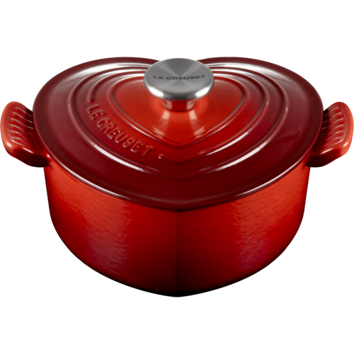 LE CREUSET Herz-Bräter 20cm Kirschrot, Gusseisen
