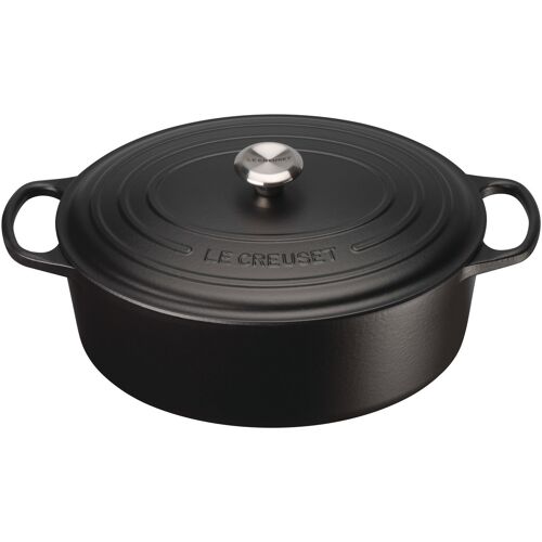 LE CREUSET Bräter Oval 35cm Schwarz SIGNATURE, Gusseisen