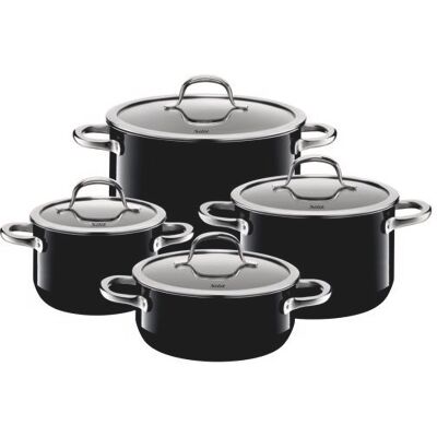 Silit Topf-Set 4tlg. PASSION BLACK, schwarz, Silargan - schwarz Silit Topf-Set 4tlg. PASSION BLACK, schwarz, Silargan - schwarz