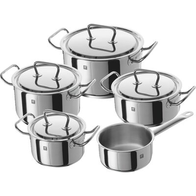 ZWILLING Topfset 5-tlg. TWIN CLASSIC, silber, Edelstahl - silber ZWILLING Topfset 5-tlg. TWIN CLASSIC, silber, Edelstahl - silber