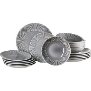 Ritzenhoff & Breker Ritzenhoff & Breker Tellerset 18-tlg. BANDA, weiß/grau, Steingut - weiß/grau Ritzenhoff & Breker Ritzenhoff & Breker Tellerset 18-tlg. BANDA, weiß/grau, Steingut - weiß/grau