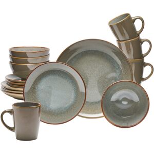 Van Well Kombiservice 16-tlg. OLBIA LAGO, braun, Steinzeug - braun Van Well Kombiservice 16-tlg. OLBIA LAGO, braun, Steinzeug - braun