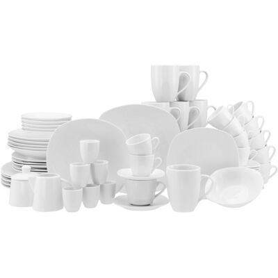 CreaTable Quadratisches Geschirrset 62 Stück CreaTable Quadratisches Geschirrset 62 Stück