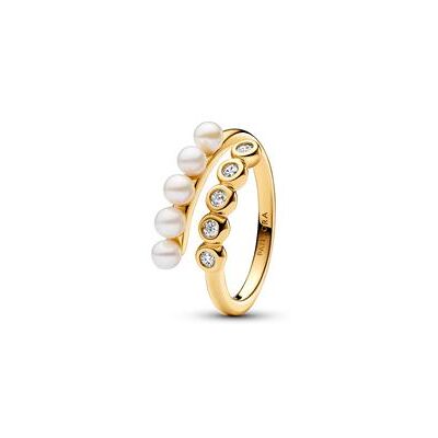 Pandora Timeless Damenring mit Perlen, Kristallen, IP Gold Pandora Timeless Damenring mit Perlen, Kristallen, IP Gold