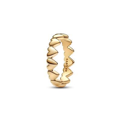 PANDORA Vergoldeter Herzring Be Love für Damen, Moments PANDORA Vergoldeter Herzring Be Love für Damen, Moments