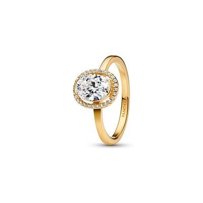 Pandora Ovaler Timeless Damenring mit Zirkonia, IP Gold Pandora Ovaler Timeless Damenring mit Zirkonia, IP Gold
