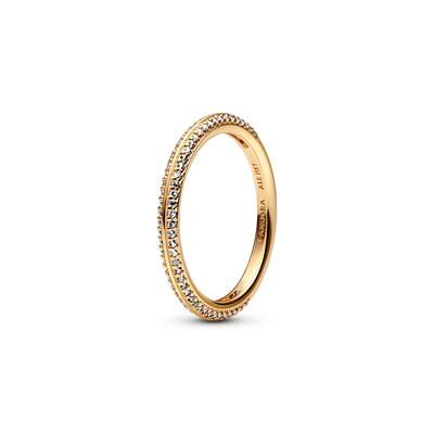 Pandora Vergoldeter ME Damenring aus 925er Silber mit Zirkonia Pandora Vergoldeter ME Damenring aus 925er Silber mit Zirkonia