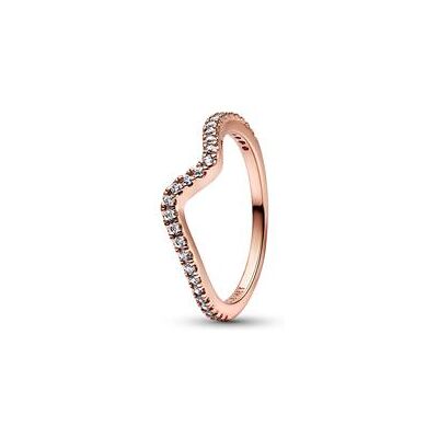 Pandora Rosévergoldeter Damenring Welle mit Zirkonia Pandora Rosévergoldeter Damenring Welle mit Zirkonia