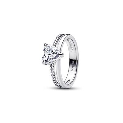 Pandora Herzring für Damen aus Sterlingsilber mit Zirkonia Pandora Herzring für Damen aus Sterlingsilber mit Zirkonia