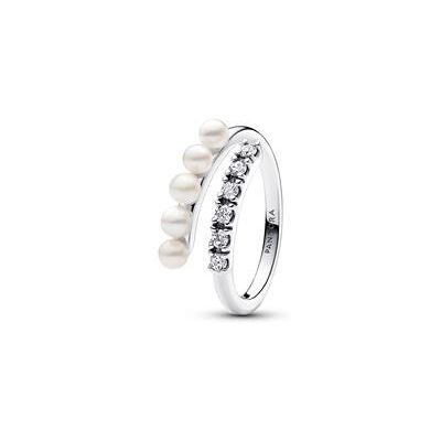 Pandora Timeless Ring aus 925er Silber mit Perlen, Kristallen Pandora Timeless Ring aus 925er Silber mit Perlen, Kristallen