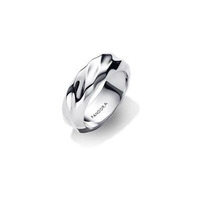 Pandora Ring für Damen mit Wellenoptik, Sterlingsilber, Essence Pandora Ring für Damen mit Wellenoptik, Sterlingsilber, Essence