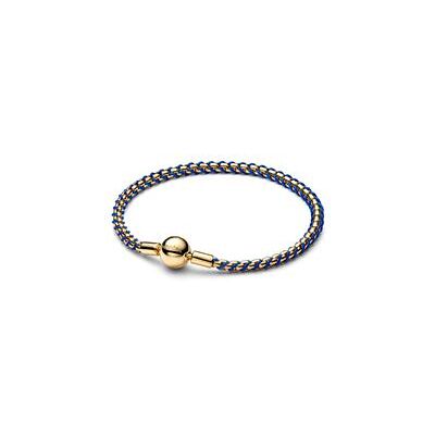 Pandora Armband für Damen Moments, IP Gold, Kordel blau Pandora Armband für Damen Moments, IP Gold, Kordel blau