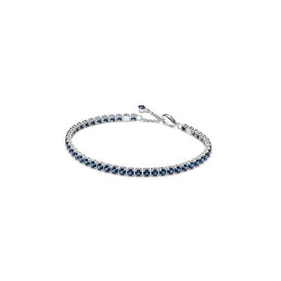 PANDORA Tennisarmband für Damen, 925er Silber, blaue Kristalle PANDORA Tennisarmband für Damen, 925er Silber, blaue Kristalle