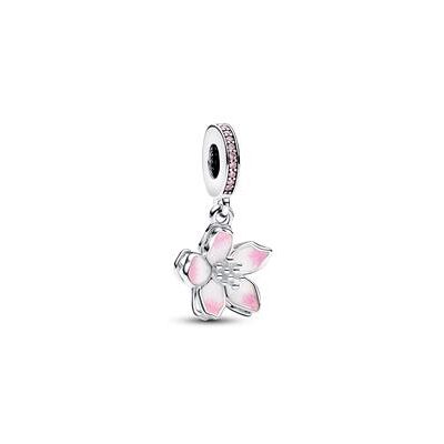 Pandora Charm Anhänger Kirschblüte aus 925er Silber, Zirkonia Pandora Charm Anhänger Kirschblüte aus 925er Silber, Zirkonia