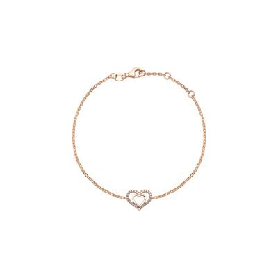 Brilladia 750er Roségold-Armband Herz 28 Diamanten Brilladia 750er Roségold-Armband Herz 28 Diamanten