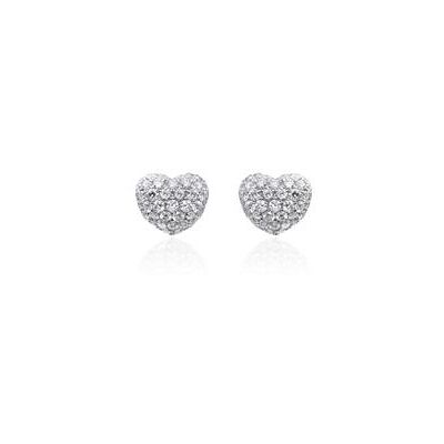 Unique Herz Ohrstecker aus 18K Weißgold, Brillanten, 1,15 ct. Unique Herz Ohrstecker aus 18K Weißgold, Brillanten, 1,15 ct.