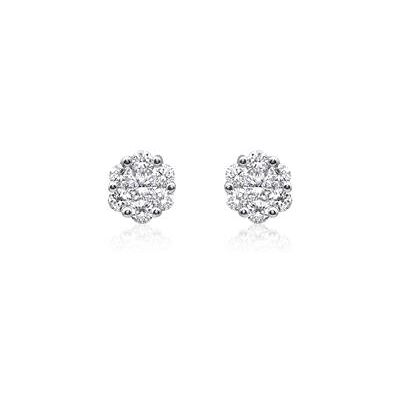 Unique 750er Weißgold Ohrstecker mit Brillanten, ca. 0,36 ct. Unique 750er Weißgold Ohrstecker mit Brillanten, ca. 0,36 ct.