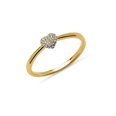 Brilladia Ring 45 Diamanten 0,10 ct Herz 750er Gelbgold Brilladia Ring 45 Diamanten 0,10 ct Herz 750er Gelbgold