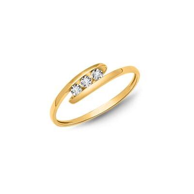 Unique Ring 585er Gelbgold 3 Diamanten 0,018 ct. Unique Ring 585er Gelbgold 3 Diamanten 0,018 ct.
