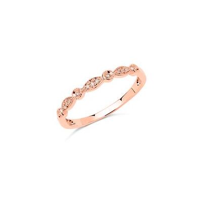 Unique 585er Roségold Ring 13 Diamanten gravierbar Unique 585er Roségold Ring 13 Diamanten gravierbar
