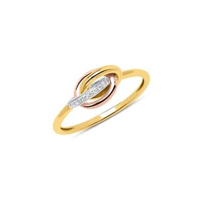 Unique Ring aus 585er Gold tricolor mit Brillanten Unique Ring aus 585er Gold tricolor mit Brillanten