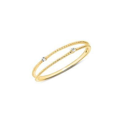 Unique 585er Goldring mit Weißtopasen Unique 585er Goldring mit Weißtopasen
